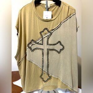 BNWT TAN LADIES SLEEVELESS SHIRT SIZE L